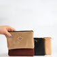 All Leather Cosmetic Pouch